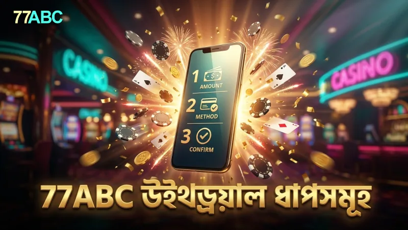 77ABC উইথড্রয়ালের ধাপগুলো সাবধানে অনুসরণ করা উচিত।