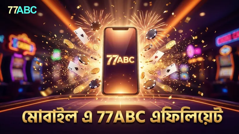 মোবাইল থেকে 77ABC এফিলিয়েট ড্যাশবোর্ডের সহজ নেভিগেশন।
