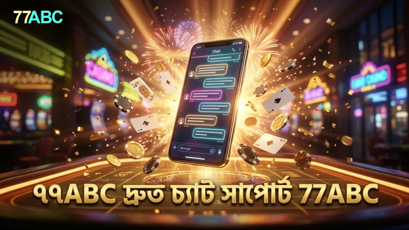 ৭৭ABC-র দ্রুত চ্যাট সাপোর্ট গড় রেসপন্স কম সময়ে।