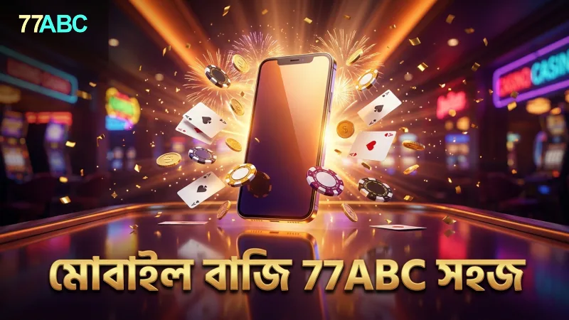 মোবাইলে 77ABC অ্যাপে বাজি ধরার সহজ প্রক্রিয়া।